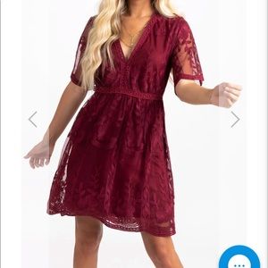 Bella Ella Boutique dress. Merlot color.